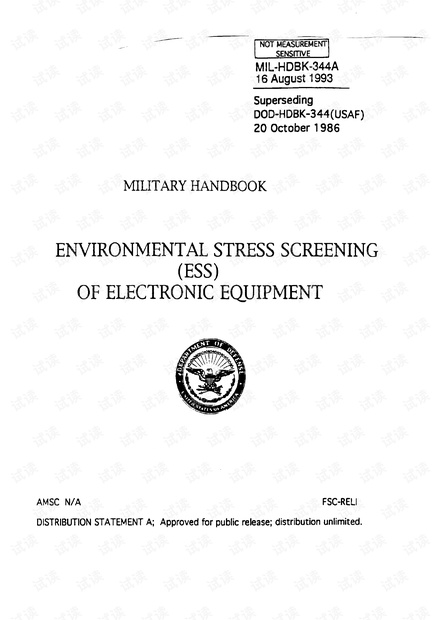 Environmental Stress Screening (ESS) of Electronic Equipment MIL-HDBK-344A.pdf