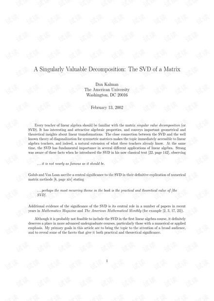 A Singularly Valuable Decomposition The SVD of a Matrix.pdf