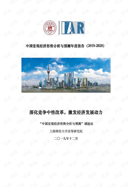 上财-2020中国宏观经济形势分析与预测年度报告-2019.12-215页.pdf