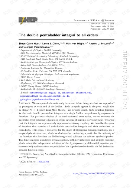 所有订单不可或缺的double pentaladder