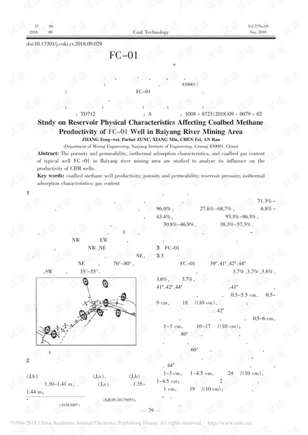 影响白杨河矿区FC-01井煤层气产能的储层物性特征的研究