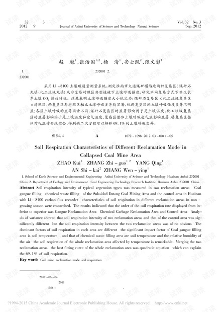 煤矿塌陷地不同复垦方式下土壤呼吸特征