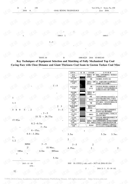 国投塔山矿近距特厚煤层综放工作面设备选型与配套关键技术