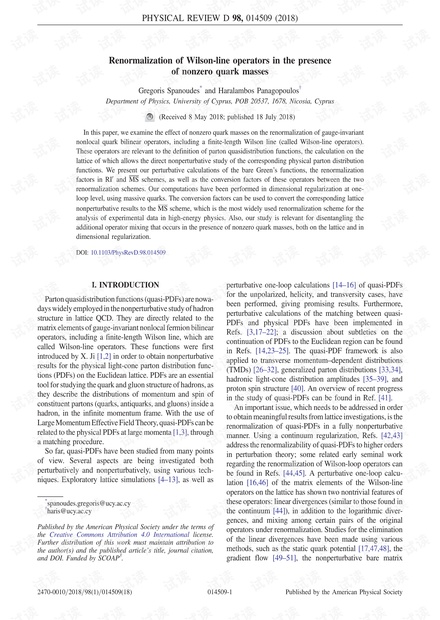 存在非零夸克质量的威尔逊线算子的重新归一化