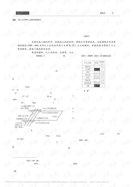 普通综掘机大倾角上山掘进技术研究