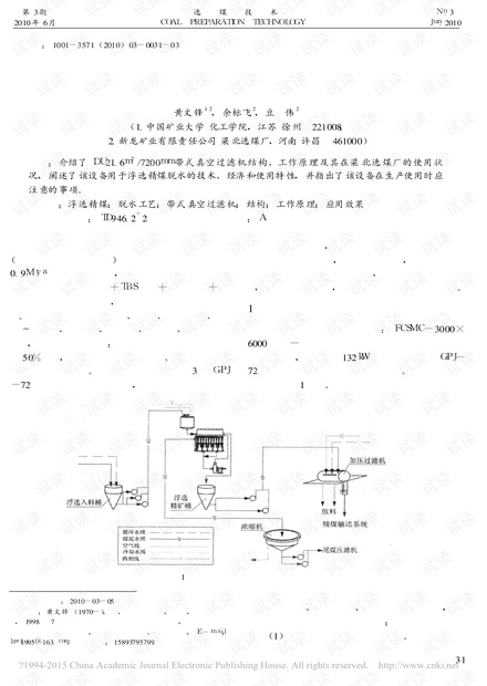带式真空过滤机在梁北选煤厂浮选精煤脱水工艺中的应用