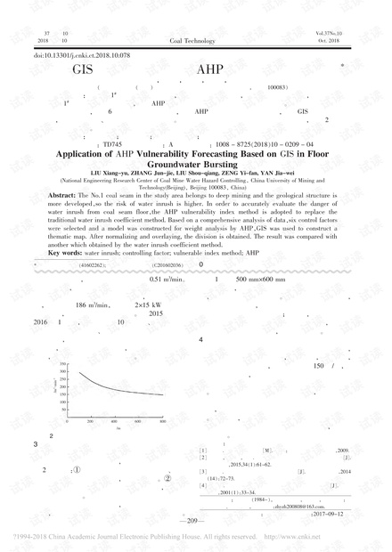 基于GIS的煤层底板突水AHP型脆弱性评价应用