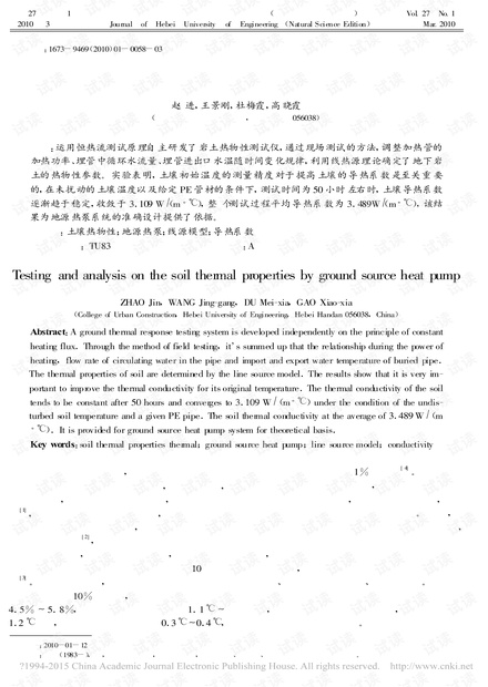 地源热泵土壤热物性测试与分析