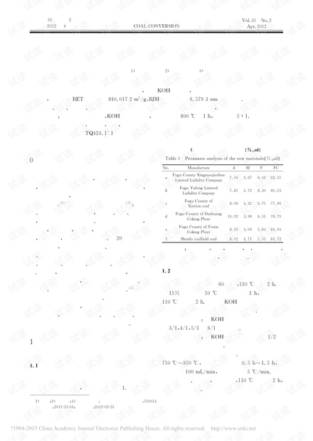 兰炭制活性炭的实验研究