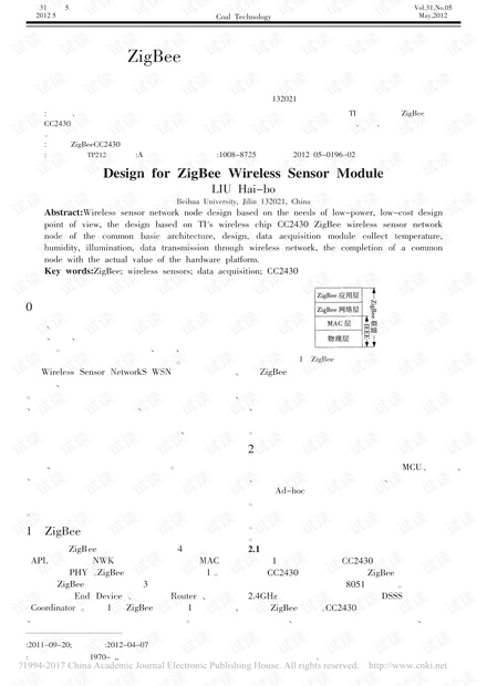 ZigBee无线传感器模块设计
