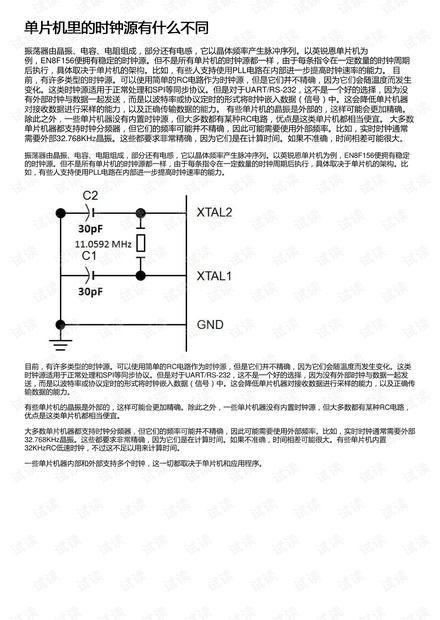 单片机里的时钟源有什么不同