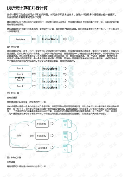 浅析云计算和并行计算