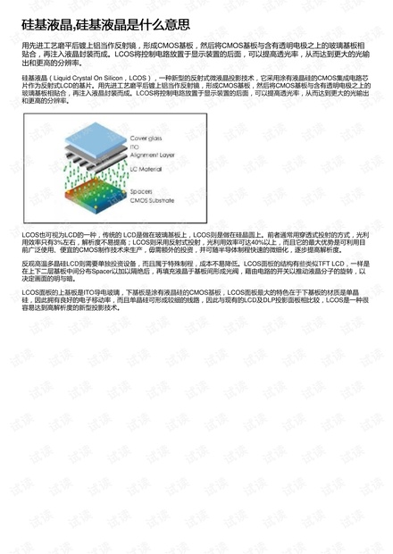 硅基液晶,硅基液晶是什么意思