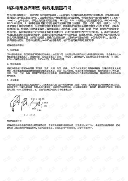 特殊电阻器有哪些_特殊电阻器符号