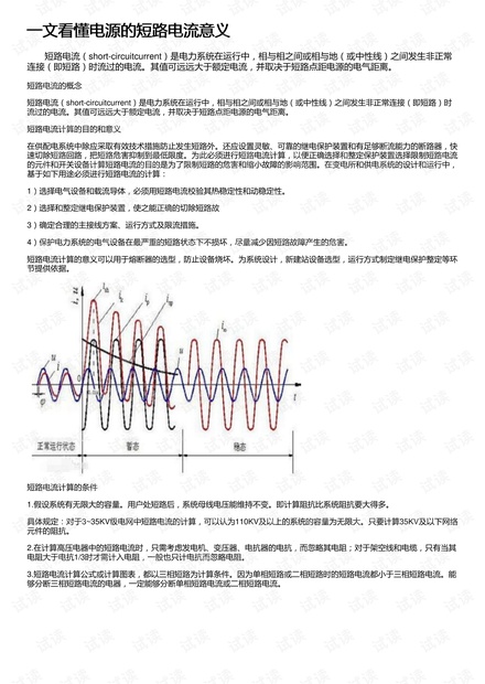 一文看懂电源的短路电流意义