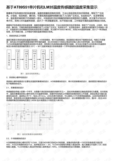 基于AT89S51单片机和LM35温度传感器的温度采集显示