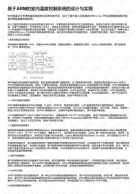 基于ARM的室内温度控制系统的设计与实现