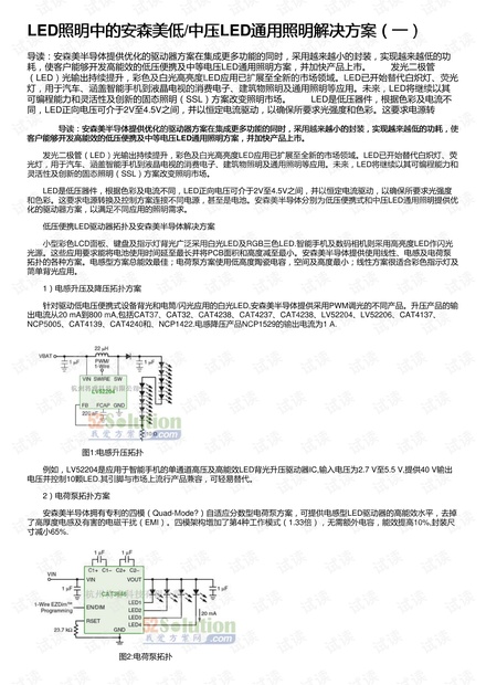 LED照明中的安森美低/中压LED通用照明解决方案(一)
