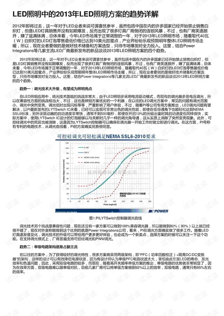 LED照明中的2013年LED照明方案的趋势详解