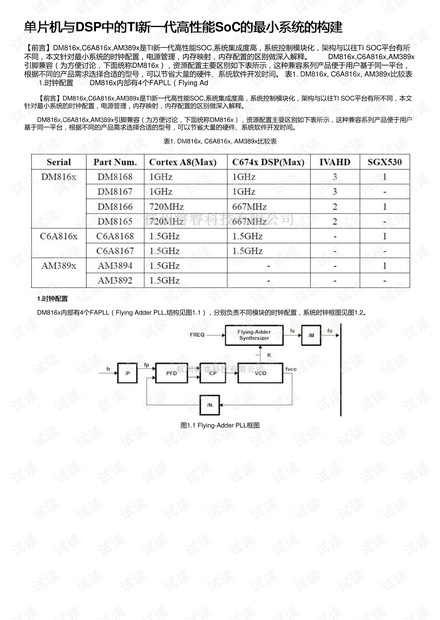 单片机与DSP中的TI新一代高性能SoC的最小系统的构建