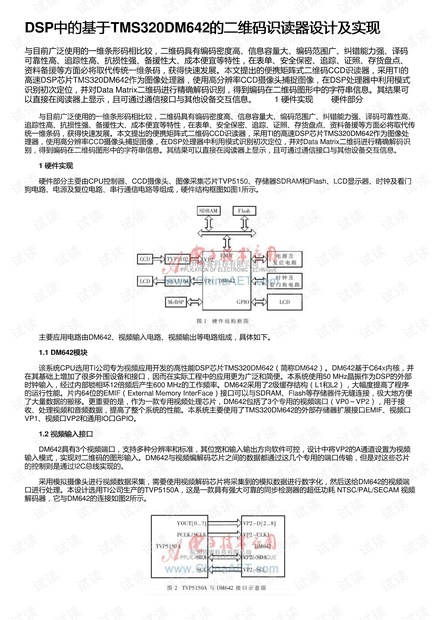 DSP中的基于TMS320DM642的二维码识读器设计及实现