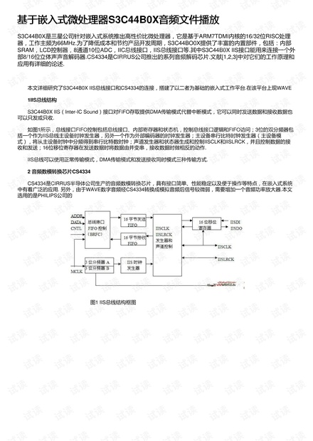 基于嵌入式微处理器S3C44B0X音频文件播放