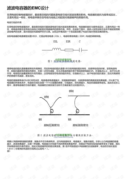 滤波电容器的EMC设计