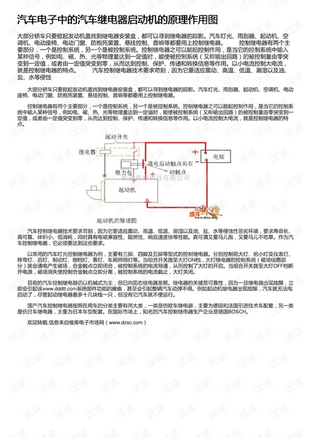 汽车电子中的汽车继电器启动机的原理作用图
