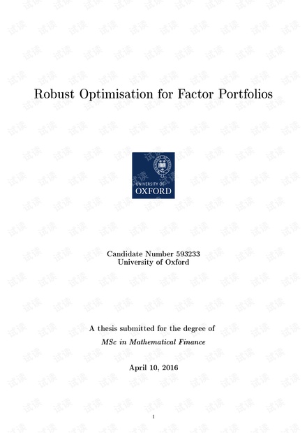 Robust Optimization for Factor Portfolios.pdf