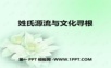 2姓氏源流与文化寻根——学生学习课件