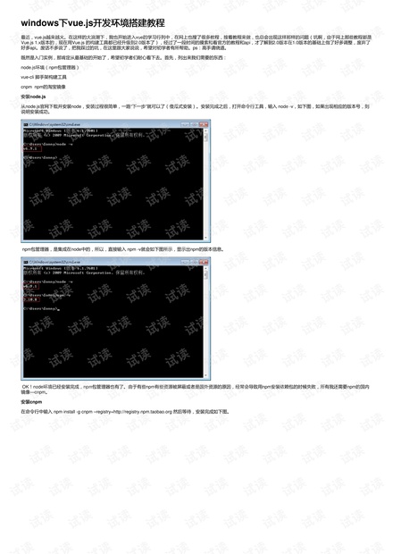 windows下vue.js开发环境搭建教程