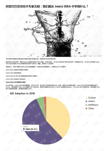 阿里巴巴资深技术专家无相:我们能从 InteliJ IDEA 中学到什么?