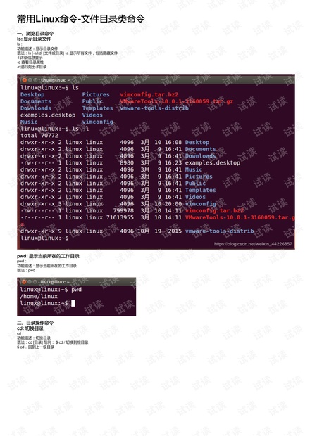 常用Linux命令-文件目录类命令