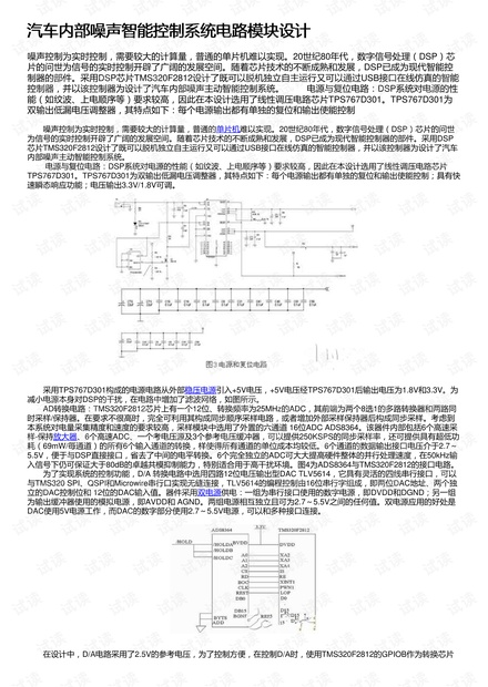 汽车内部噪声智能控制系统电路模块设计
