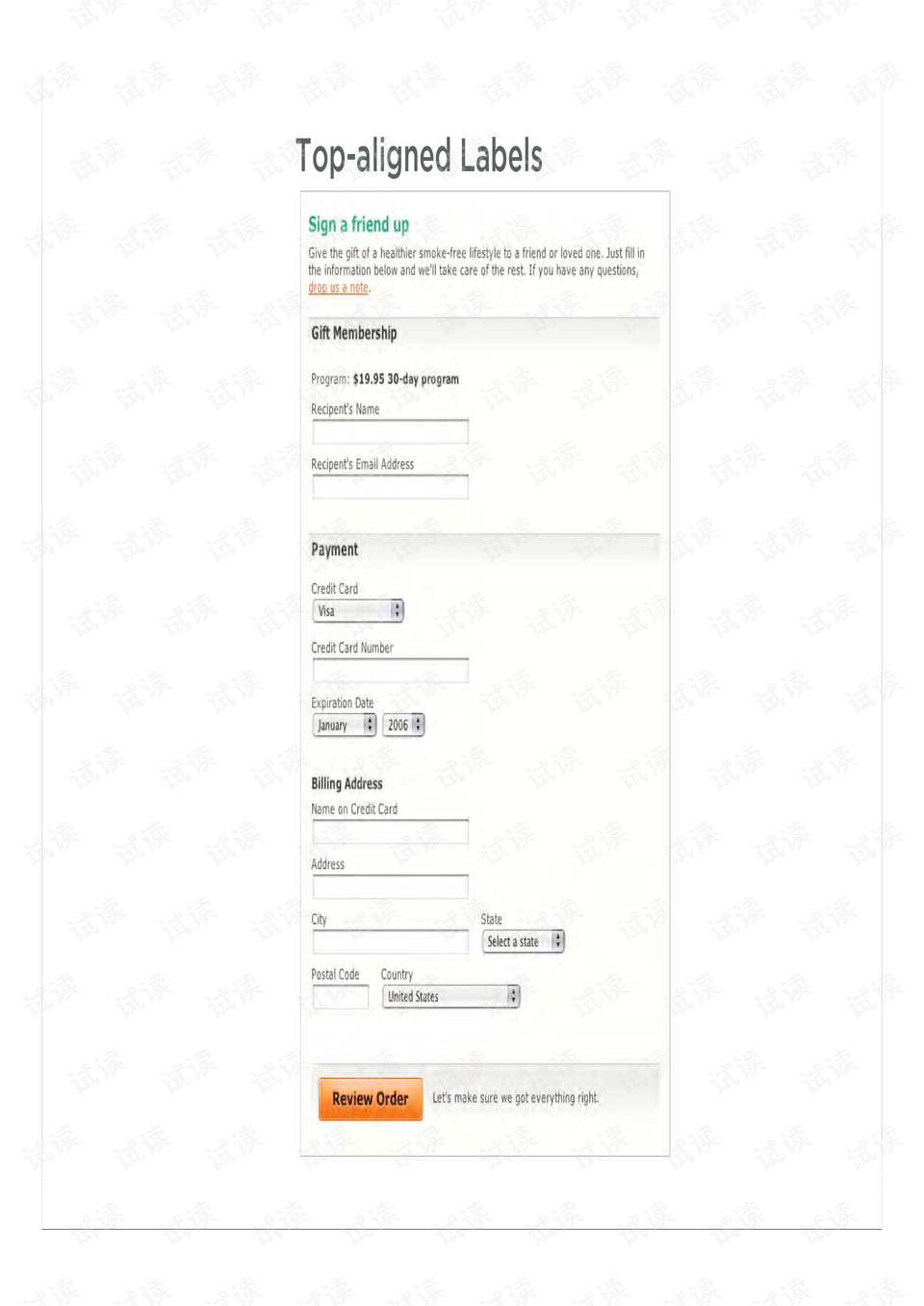 最佳互联网表单设计 webforms lukew