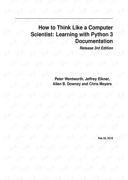 How to Think Like a Computer Scientist - Learning with Python 3 documentation