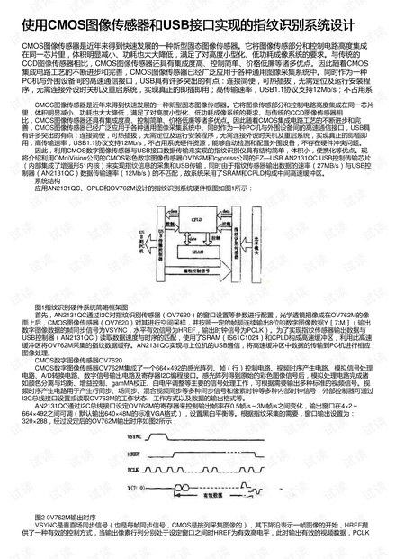 使用CMOS图像传感器和USB接口实现的指纹识别系统设计