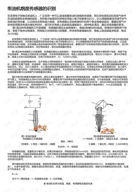 柴油机烟度传感器的识别