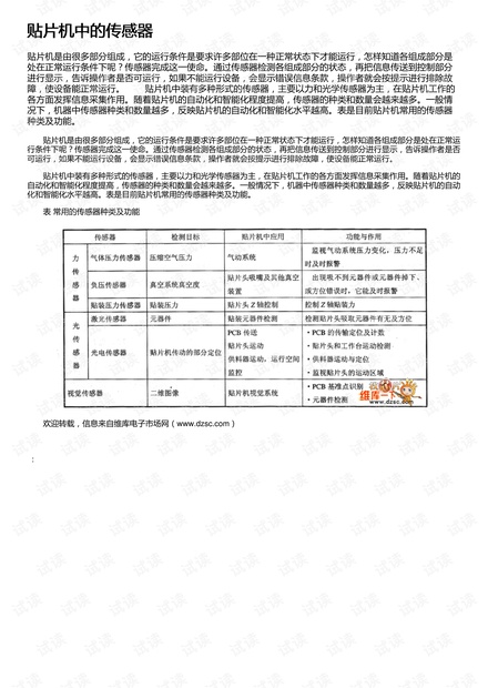 贴片机中的传感器
