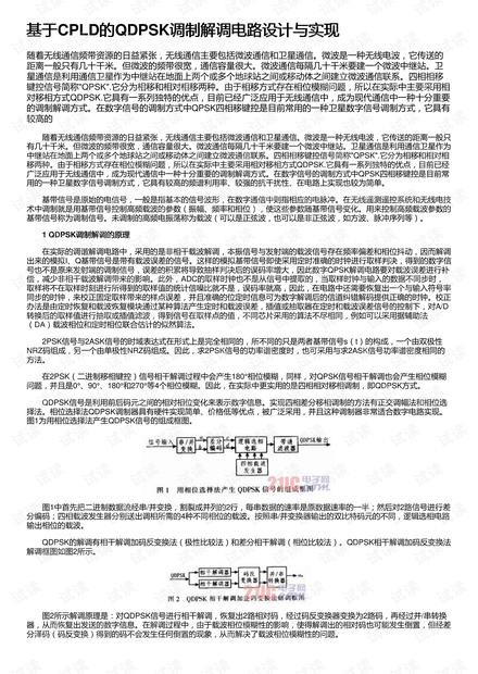 基于CPLD的QDPSK调制解调电路设计与实现