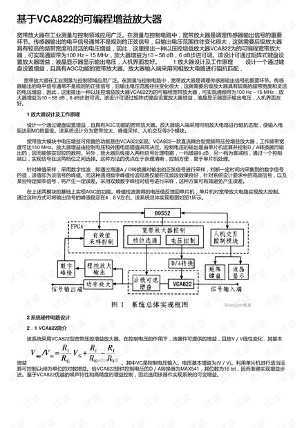 基于VCA822的可编程增益放大器