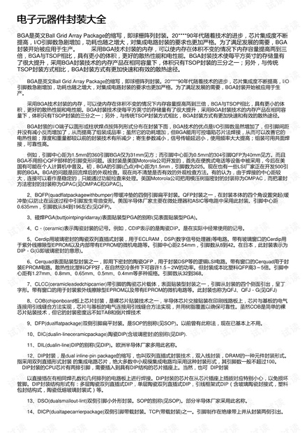 电子元器件封装大全