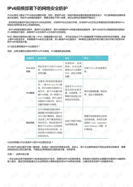 IPv6规模部署下的网络安全防护