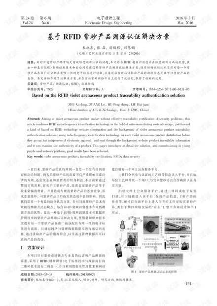基于RFID紫砂产品溯源认证解决方案