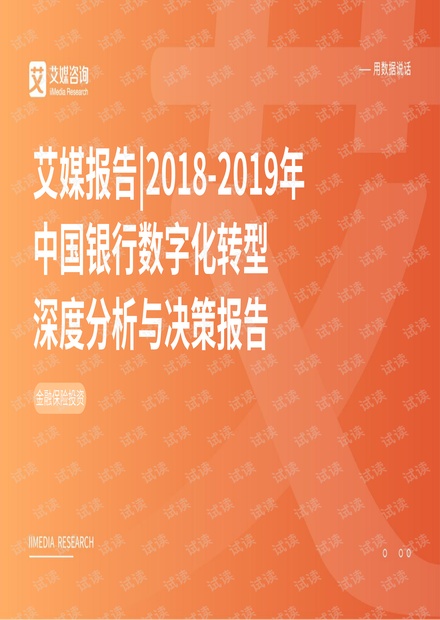 2018-2019年中国银行数字化转型深度分析与决策报告.pdf