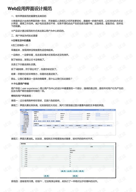 Web应用界面设计规范