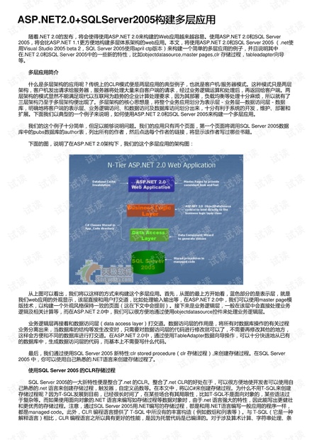 ASP.NET2.0+SQLServer2005构建多层应用