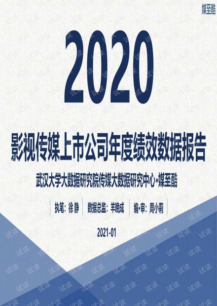2020年度影视传媒上市公司年度绩效数据报告.pdf