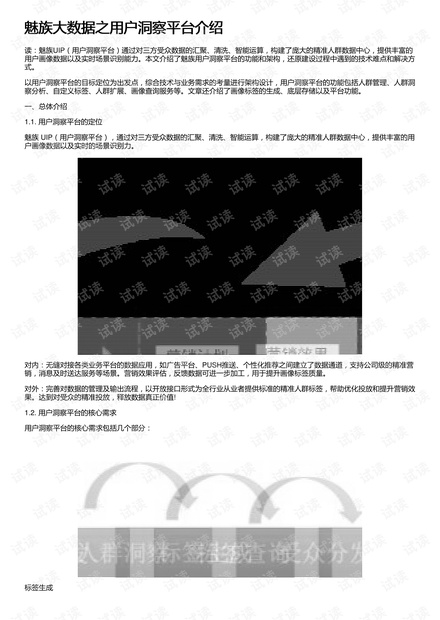 魅族大数据之用户洞察平台介绍