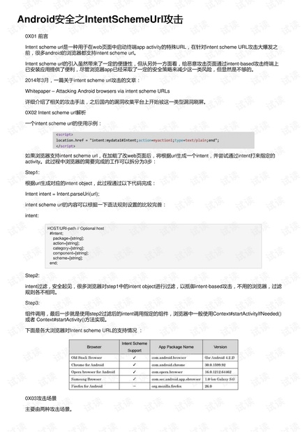 Android安全之IntentSchemeUrl攻击